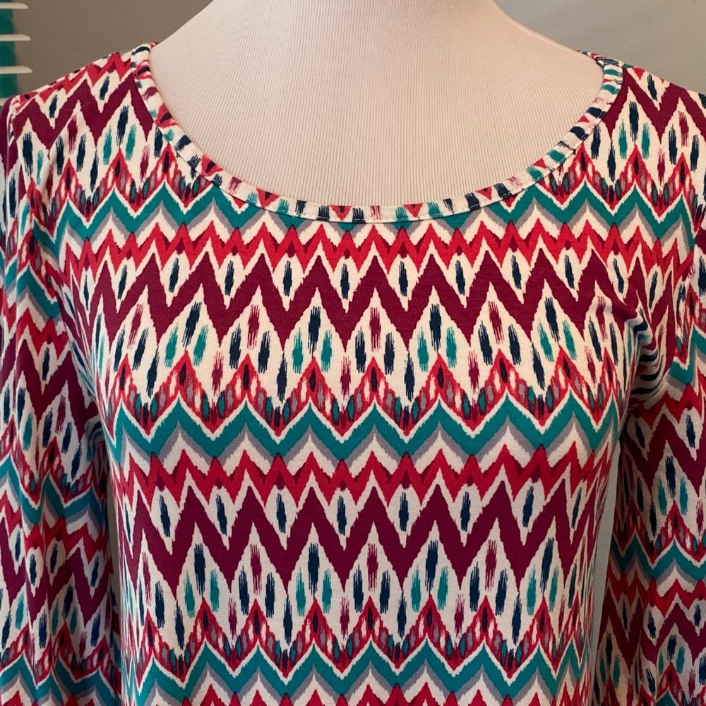 NWT Stitch Fix Market Spruce SMALL Maeby Zig Zag Patterned knit dress Fuchsia